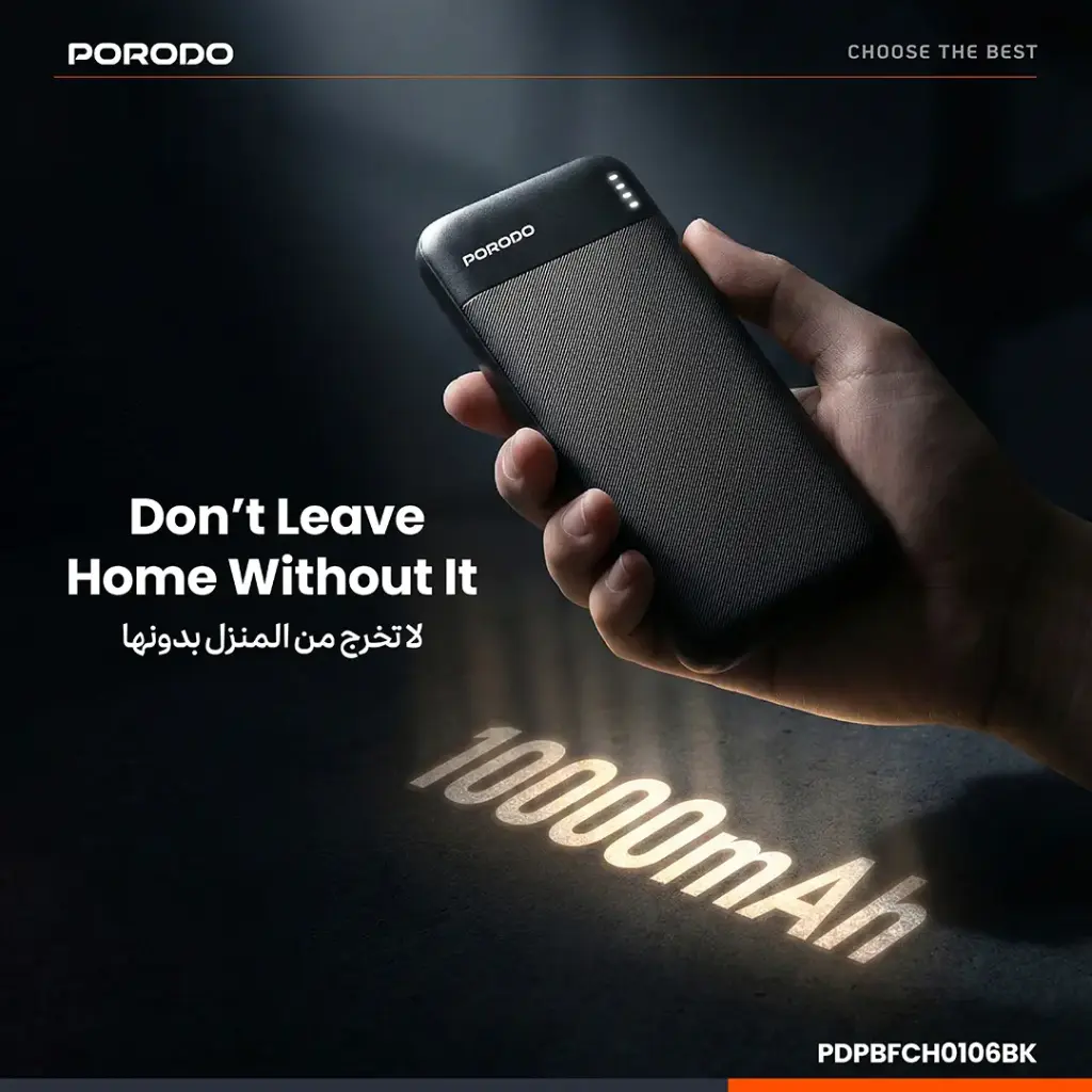 Porodo Luna Pro Power Bank with USB Multi-Port Charging - Black 5 Porodo Luna Pro Power Bank with USB Multi-Port Charging - Black - Image 5