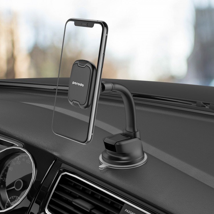 Porodo Magnetic Car Mount Windshield with Strong Suction Cup 2 Porodo Magnetic Car Mount Windshield with Strong Suction Cup - Image 2