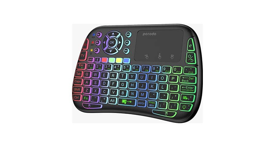 Porodo Mini Wireless Keyboard Touch Combo - Black 1 Porodo Mini Wireless Keyboard Touch Combo - Black