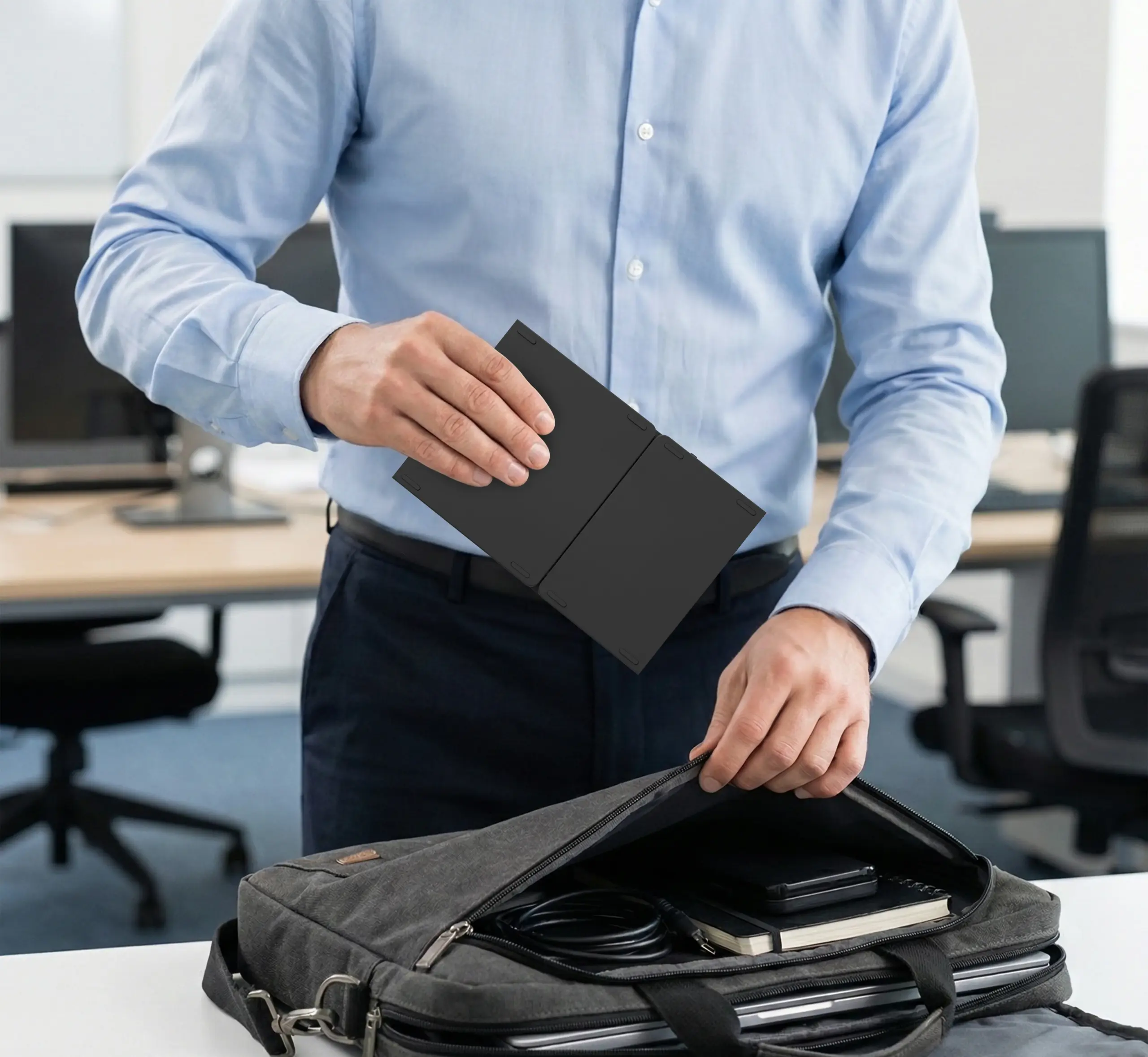 Porodo Minima Slim Folding Keyboard With Integrated Numpad & Touchpad 4 Porodo Minima Slim Folding Keyboard With Integrated Numpad & Touchpad - Image 4