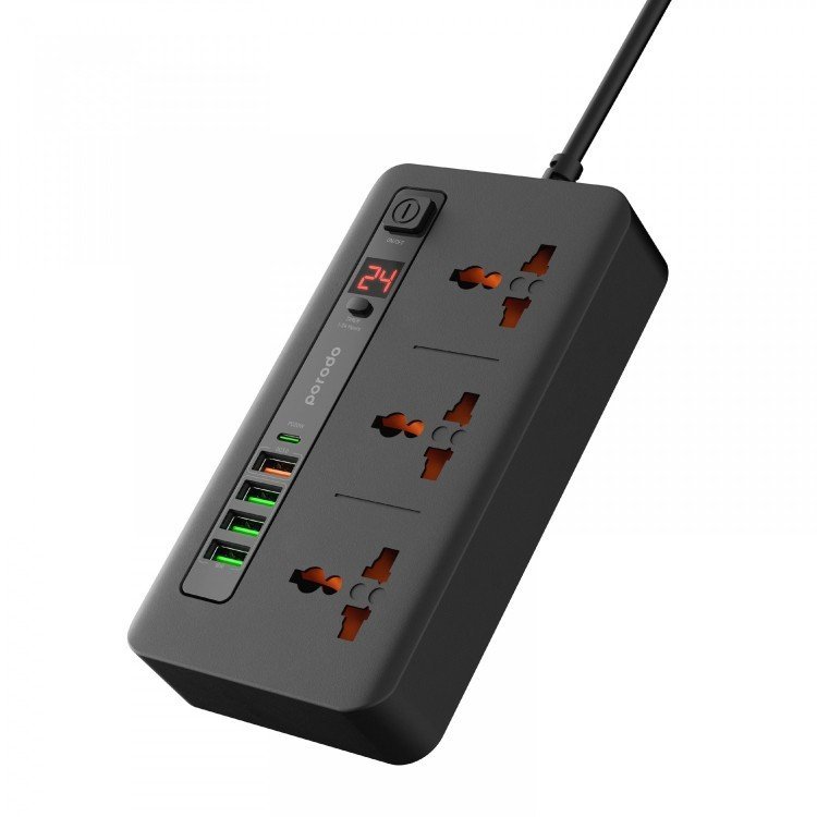 Porodo Multi-Port Power HUB 4 USB-A/USB-C Ultimate Home & Office Kit 2M 3 Porodo Multi-Port Power HUB 4 USB-A/USB-C Ultimate Home & Office Kit 2M - Image 3
