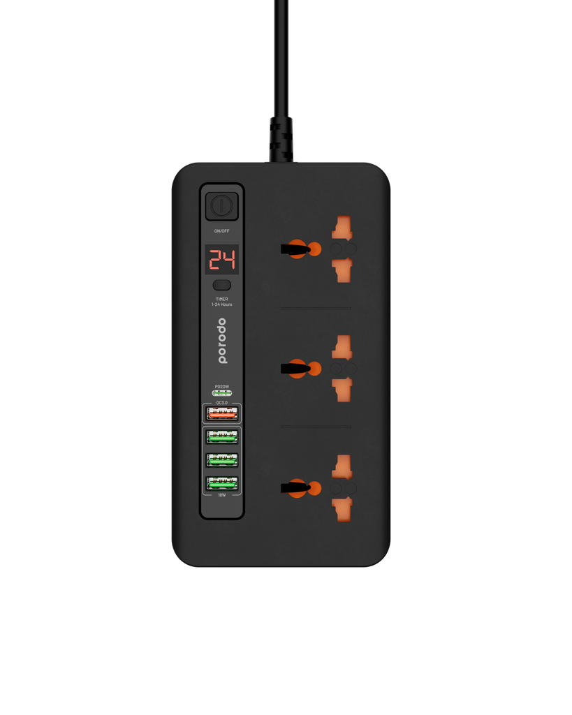 Porodo Multi-Port Power HUB 4 USB-A/USB-C Ultimate Home & Office Kit 2M 2 Porodo Multi-Port Power HUB 4 USB-A/USB-C Ultimate Home & Office Kit 2M - Image 2