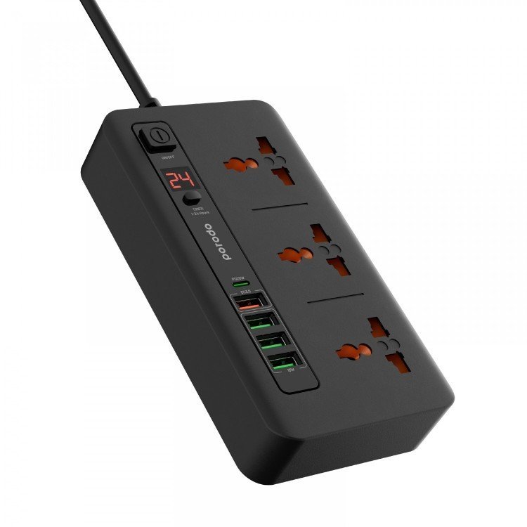 Porodo Multi-Port Power HUB 4 USB-A/USB-C Ultimate Home & Office Kit 2M 5 Porodo Multi-Port Power HUB 4 USB-A/USB-C Ultimate Home & Office Kit 2M - Image 5