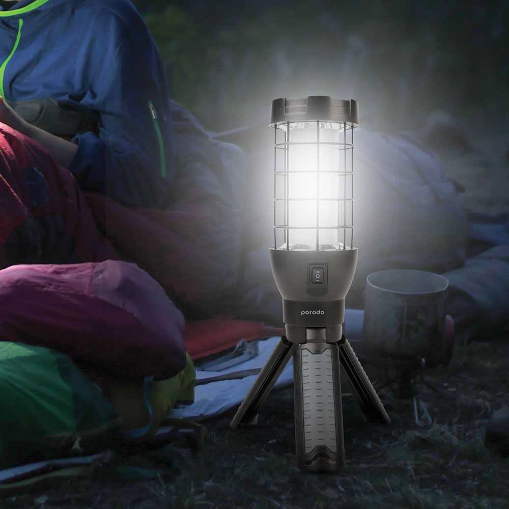 Porodo Outdoor Tripod Lamp With Built-In Battery 2 Porodo Outdoor Tripod Lamp With Built-In Battery - Image 2