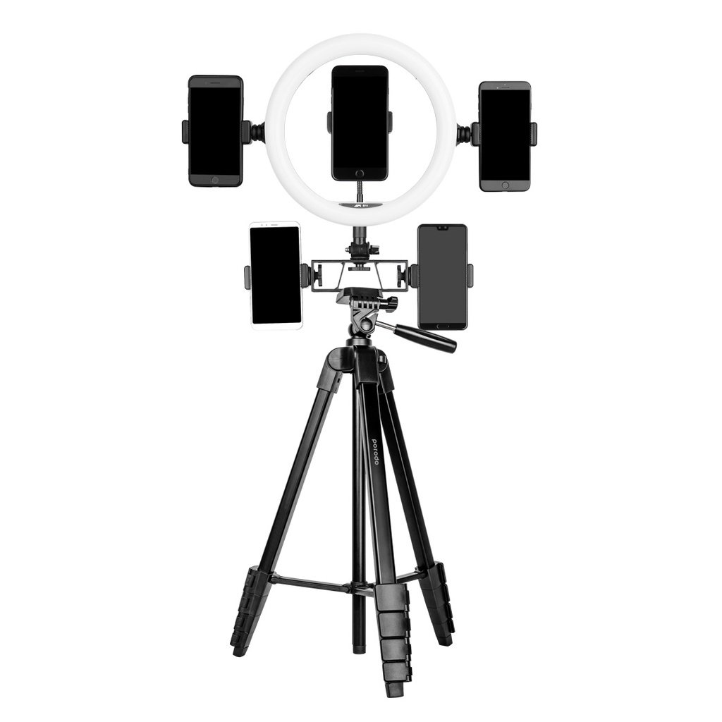 Porodo Professional Gimbal Tripod - Black 4 Porodo Professional Gimbal Tripod - Black - Image 4