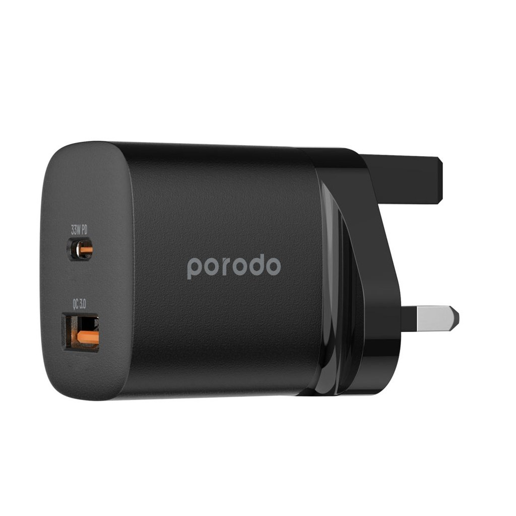 Porodo Quick Charger Power Adapter 33W PD GaN 3 Porodo Quick Charger Power Adapter 33W PD GaN - Image 3