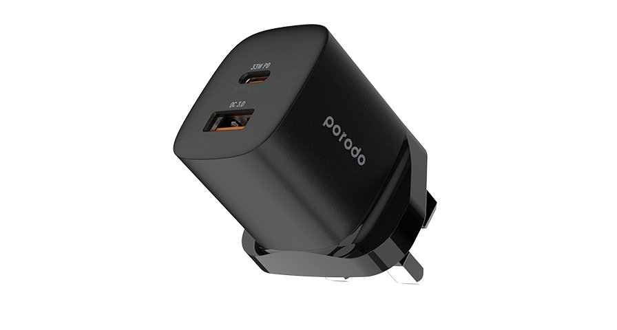 Porodo Quick Charger Power Adapter 33W PD GaN 1 Porodo Quick Charger Power Adapter 33W PD GaN