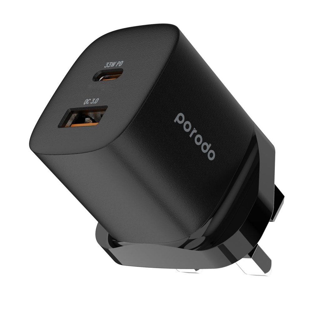 Porodo Quick Charger Power Adapter 33W PD GaN 2 Porodo Quick Charger Power Adapter 33W PD GaN - Image 2