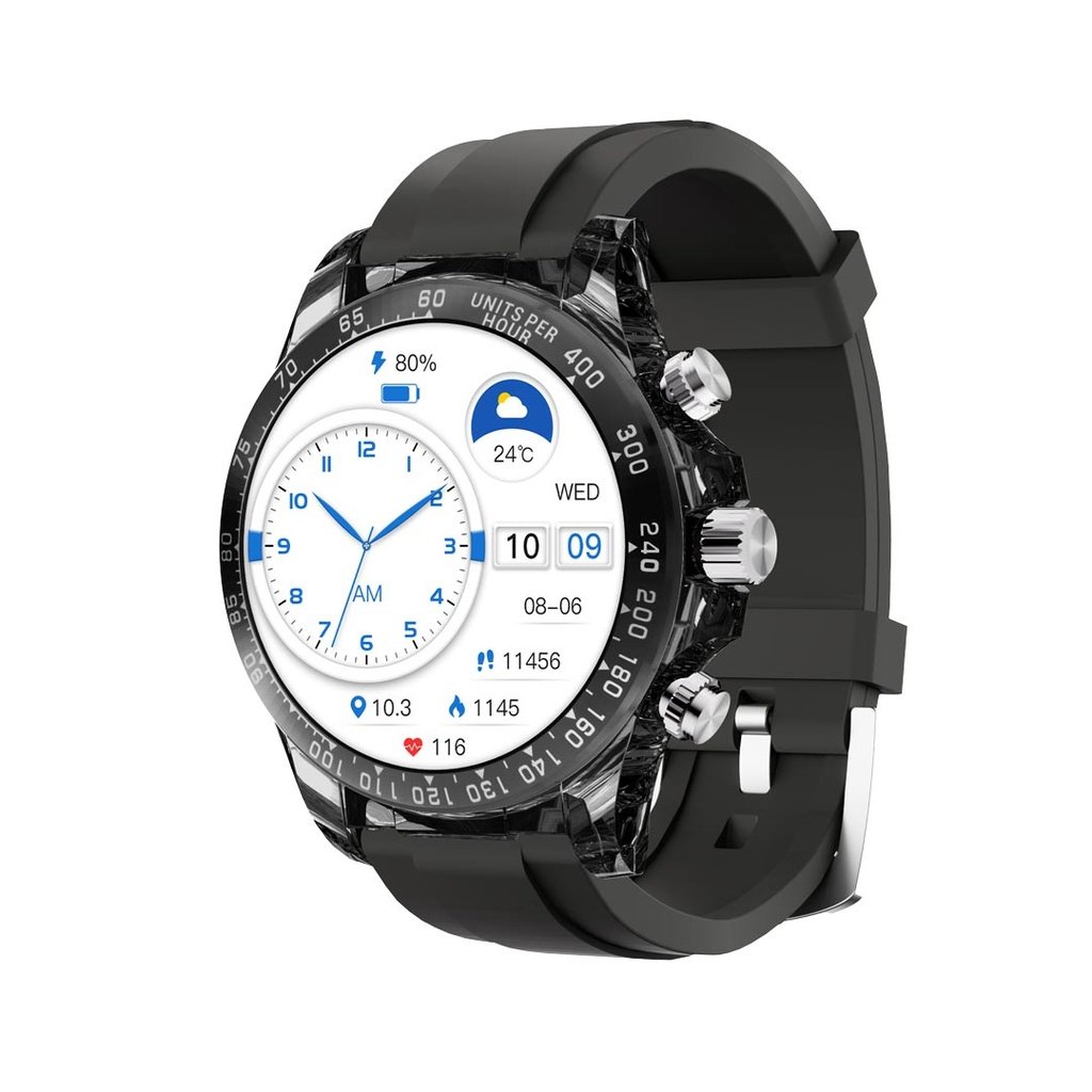 Porodo RAYTONA Smart Watch With Silicone And Metal Strap - Black 2 Porodo RAYTONA Smart Watch With Silicone And Metal Strap - Black - Image 2