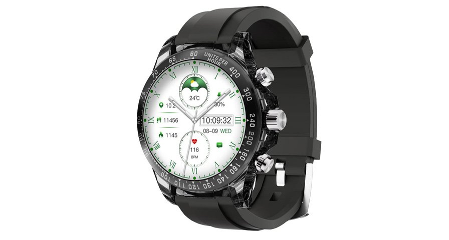 Porodo RAYTONA Smart Watch With Silicone And Metal Strap - Black 1 Porodo RAYTONA Smart Watch With Silicone And Metal Strap - Black