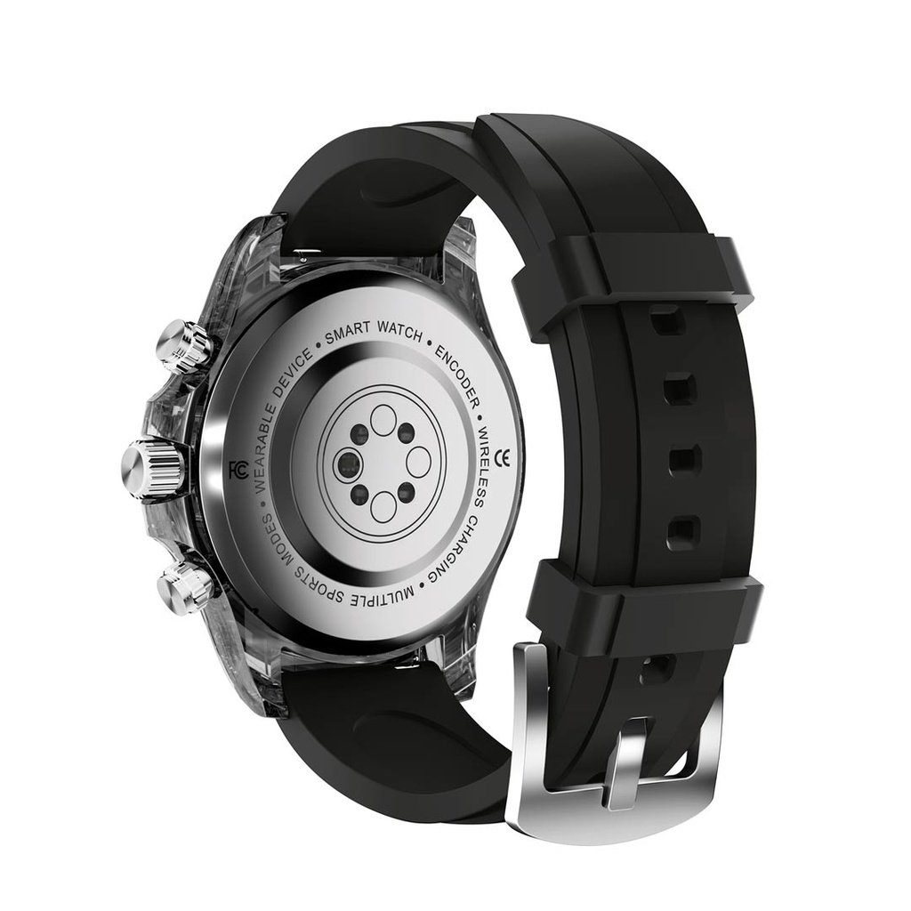Porodo RAYTONA Smart Watch With Silicone And Metal Strap - Black 3 Porodo RAYTONA Smart Watch With Silicone And Metal Strap - Black - Image 3