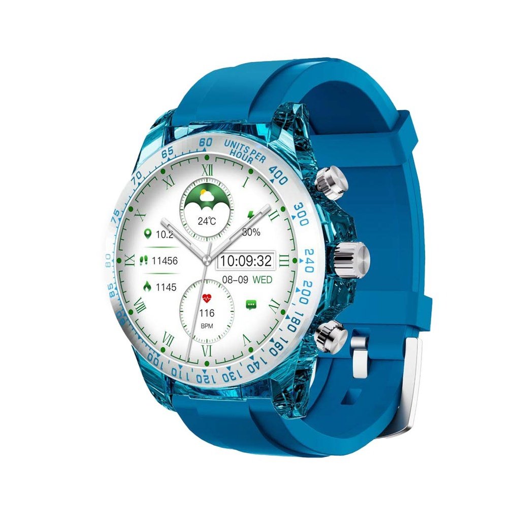 Porodo RAYTONA Smart Watch with Silicone Strap - Blue 1 Porodo RAYTONA Smart Watch with Silicone Strap - Blue
