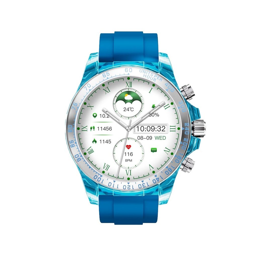 Porodo RAYTONA Smart Watch with Silicone Strap - Blue 2 Porodo RAYTONA Smart Watch with Silicone Strap - Blue - Image 2