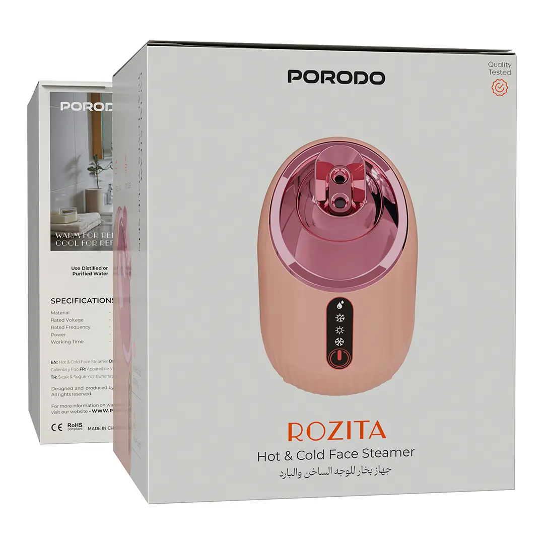 Porodo Rozita Hot & Cold Face Steamer - Pink 3 Porodo Rozita Hot & Cold Face Steamer - Pink - Image 3