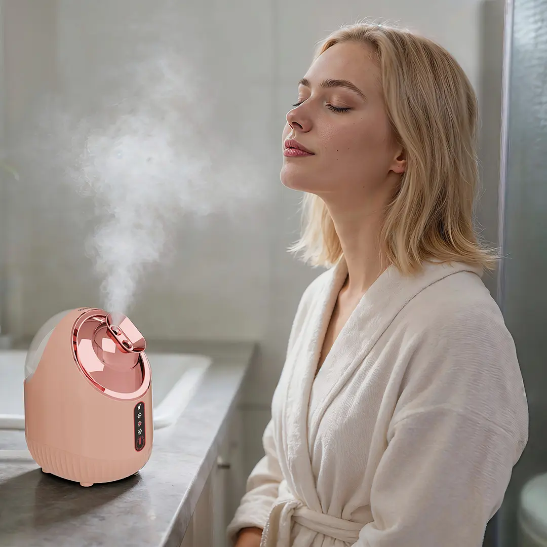 Porodo Rozita Hot & Cold Face Steamer - Pink 4 Porodo Rozita Hot & Cold Face Steamer - Pink - Image 4