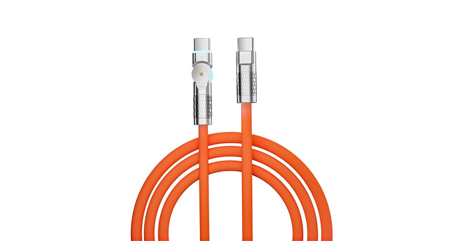 Porodo Single Head Rotating Cable PD100W, Type-C to Type-C 100W: 1M 1 Porodo Single Head Rotating Cable PD100W, Type-C to Type-C 100W: 1M