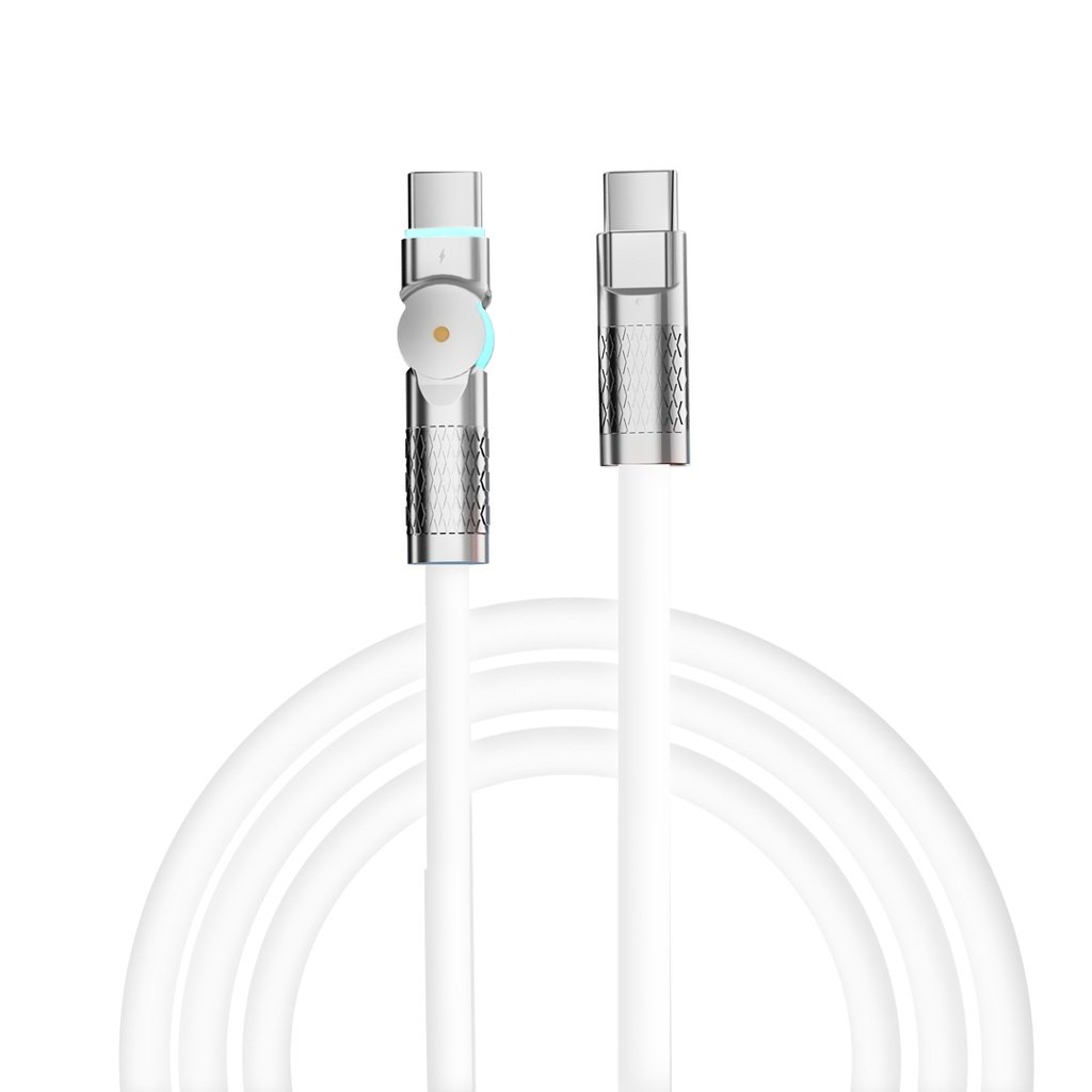Porodo Single Head Rotating Cable PD100W, Type-C to Type-C 100W: 1M 2 Porodo Single Head Rotating Cable PD100W, Type-C to Type-C 100W: 1M - Image 2