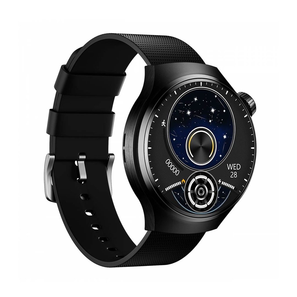 Porodo Smart Watch Sfera Round Titanium with Extra Orange Band 3 Porodo Smart Watch Sfera Round Titanium with Extra Orange Band - Image 3