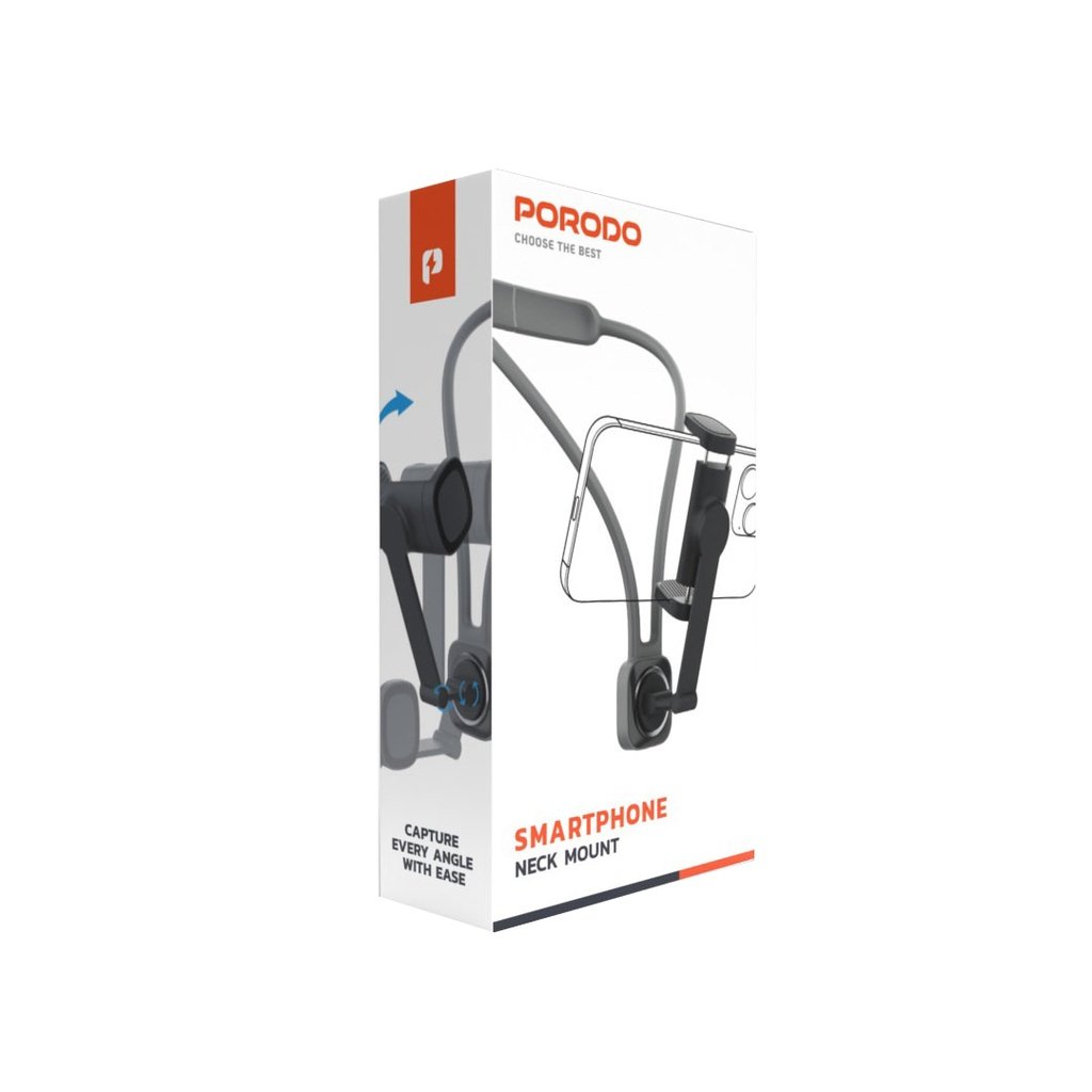 Porodo Smartphone Neck Mount - Black 4 Porodo Smartphone Neck Mount - Black - Image 4