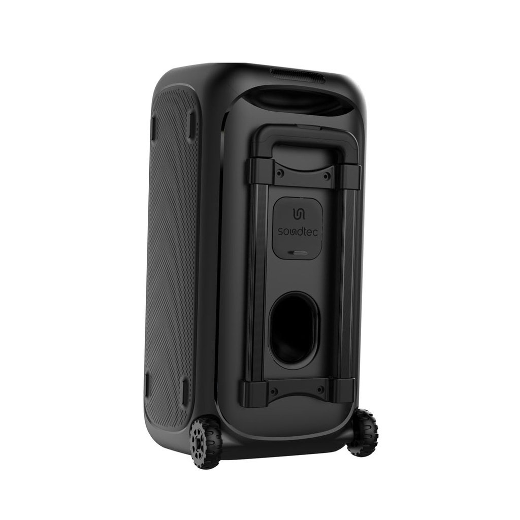 Porodo Soundtec 640W Party Speaker with Trolley - Black 4 Porodo Soundtec 640W Party Speaker with Trolley - Black - Image 4