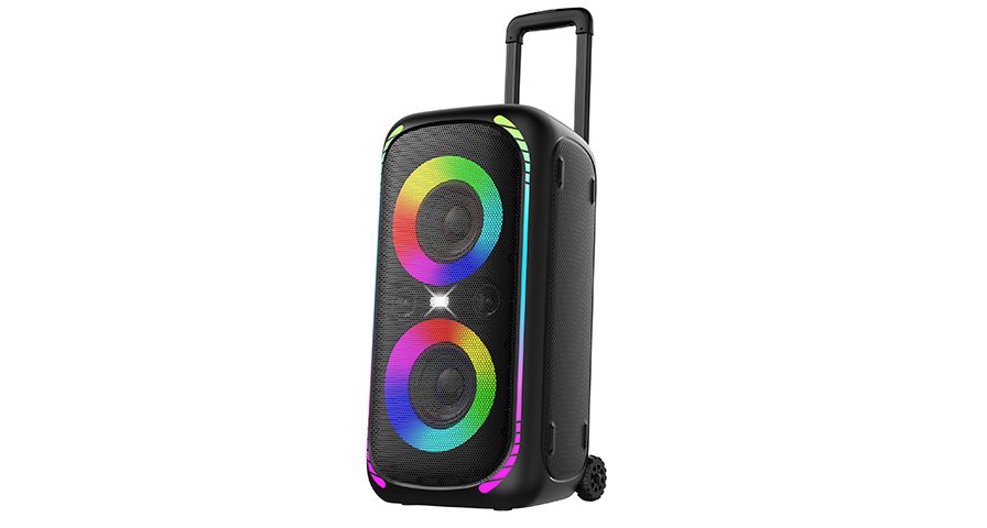 Porodo Soundtec 640W Party Speaker with Trolley - Black 1 Porodo Soundtec 640W Party Speaker with Trolley - Black