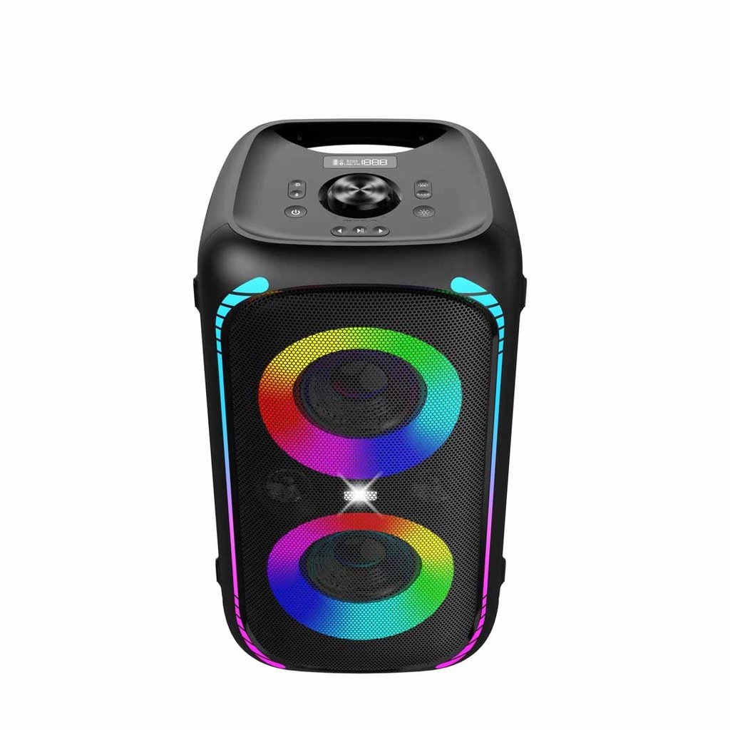 Porodo Soundtec 640W Party Speaker with Trolley - Black 3 Porodo Soundtec 640W Party Speaker with Trolley - Black - Image 3