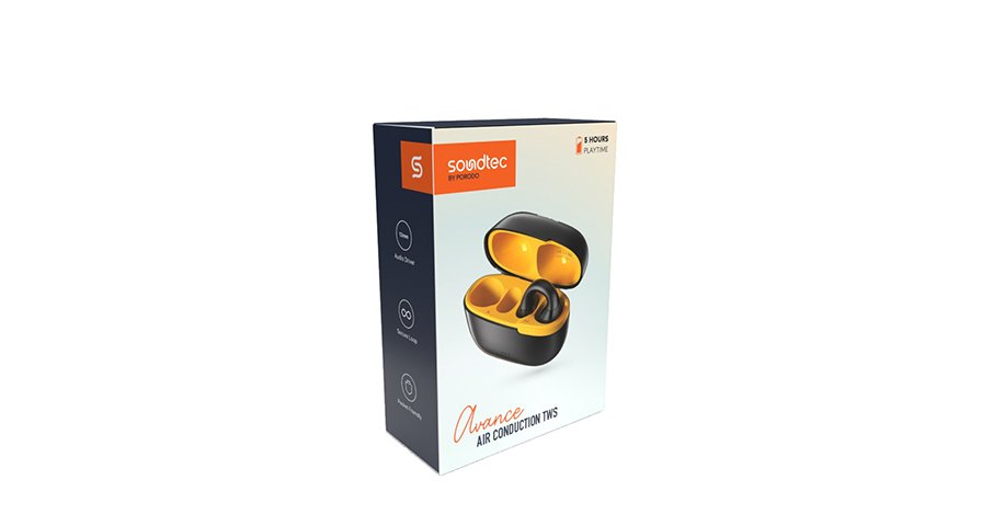 Porodo Soundtec Air Conduction TWS Earbuds - Black / Yellow 1 Porodo Soundtec Air Conduction TWS Earbuds - Black / Yellow