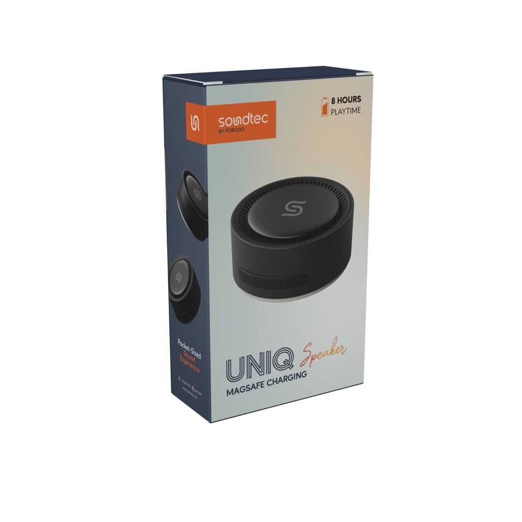 Porodo Soundtec Uniq Magnetic Wireless Charging Bluetooth Speaker 3 Porodo Soundtec Uniq Magnetic Wireless Charging Bluetooth Speaker - Image 3