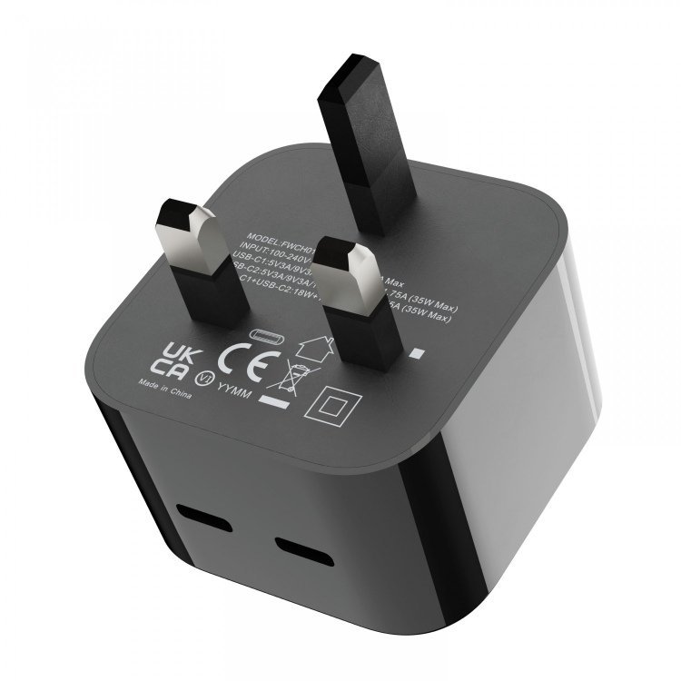 Porodo Super-Fast Dual USB-C Wall Charger PD 35W UK 5 Porodo Super-Fast Dual USB-C Wall Charger PD 35W UK - Image 5