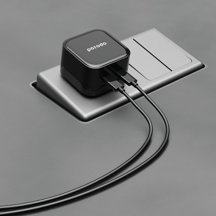 Porodo Super-Fast Dual USB-C Wall Charger PD 35W UK 4 Porodo Super-Fast Dual USB-C Wall Charger PD 35W UK - Image 4