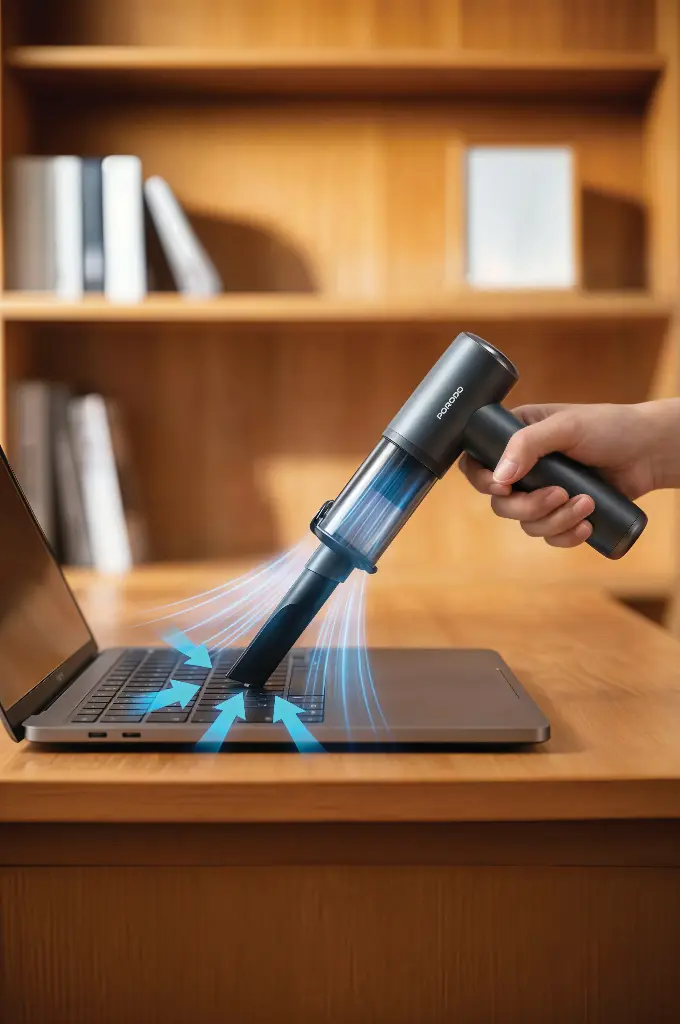 Porodo Tornado Pro Air Duster & Vacuum Cleaner With Detachable Nozzles - Gray 5 Porodo Tornado Pro Air Duster & Vacuum Cleaner With Detachable Nozzles - Gray - Image 5