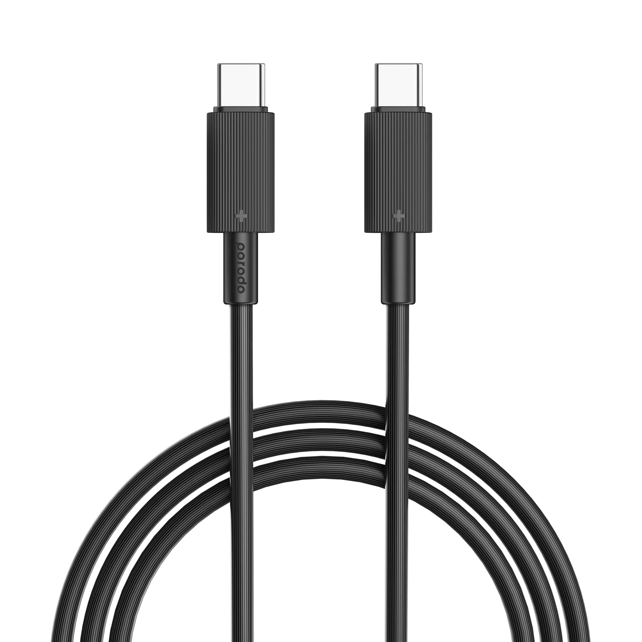 Porodo USB-C to USB-C Durable Charging Cable 3M Black 1 Porodo USB-C to USB-C Durable Charging Cable 3M Black