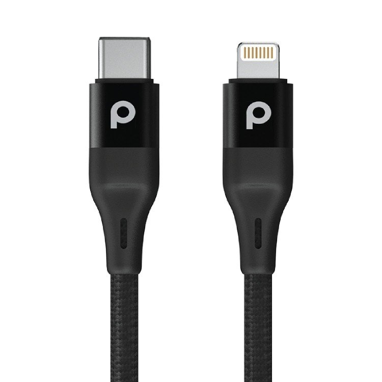 Porodo Ultimate Braided USB-C to Lightning Cable PD 2.2M 9V(Aluminum) 2 Porodo Ultimate Braided USB-C to Lightning Cable PD 2.2M 9V(Aluminum) - Image 2