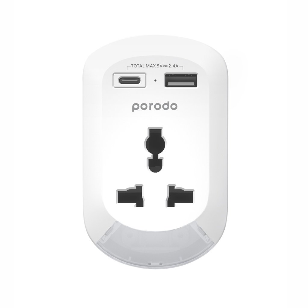 Porodo Universal AC Socket EU Plug Adapter 2 Porodo Universal AC Socket EU Plug Adapter - Image 2