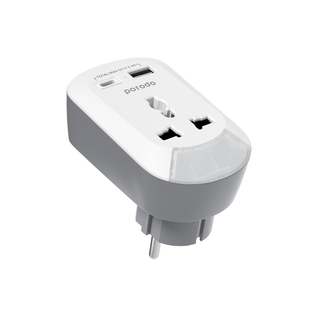 Porodo Universal AC Socket EU Plug Adapter 1 Porodo Universal AC Socket EU Plug Adapter
