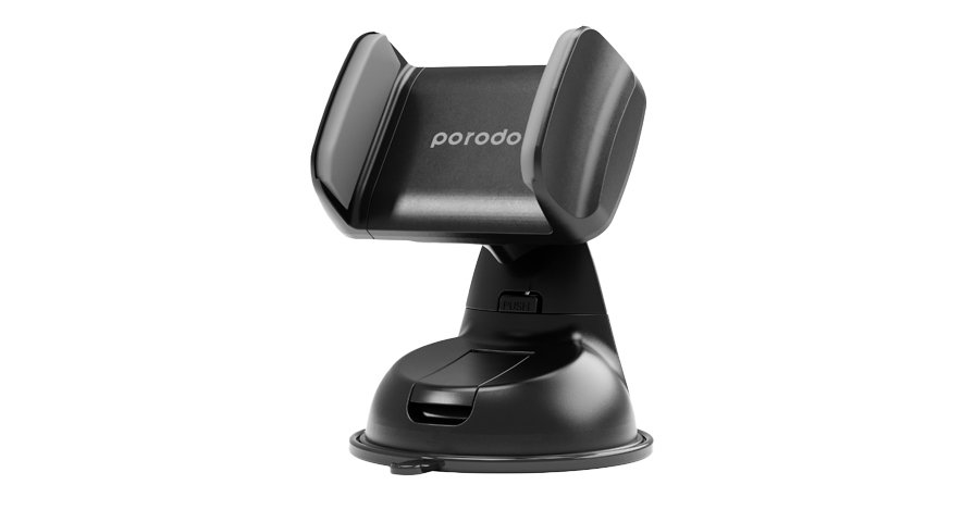 Porodo Universal Clamp Phone Mount - Black 1 Porodo Universal Clamp Phone Mount - Black
