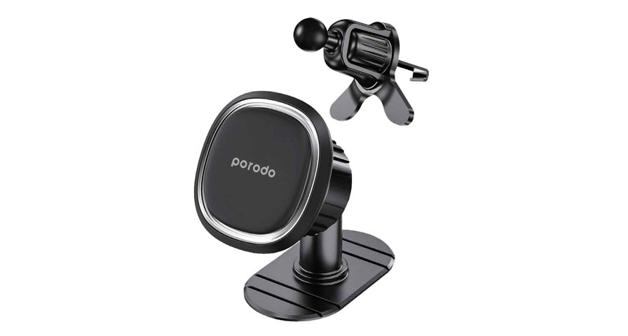 Porodo Universal Dual Mode Magnetic Phone Mount - Black 1 Porodo Universal Dual Mode Magnetic Phone Mount - Black