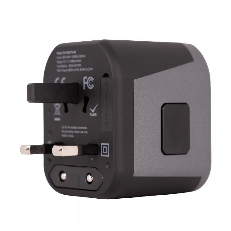 Porodo Universal Travel Charger 2.4A Dual Fuse Ac Output International Plugs 7 Porodo Universal Travel Charger 2.4A Dual Fuse Ac Output International Plugs - Image 7
