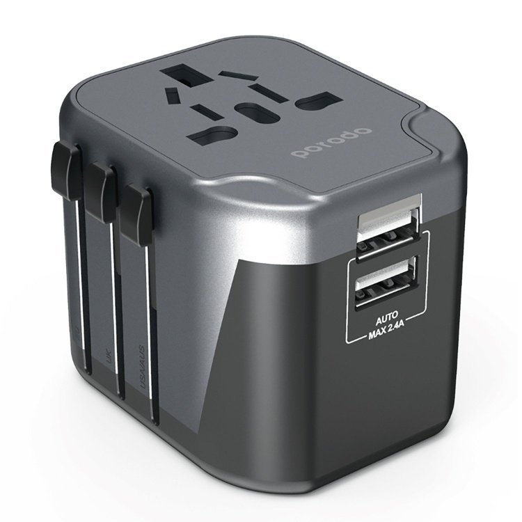 Porodo Universal Travel Charger 2.4A Dual Fuse Ac Output International Plugs 2 Porodo Universal Travel Charger 2.4A Dual Fuse Ac Output International Plugs - Image 2