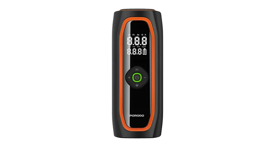 Porodo Voltair Car Tire Inflator with Real-time Pressure Display - Black 1 Porodo Voltair Car Tire Inflator with Real-time Pressure Display - Black