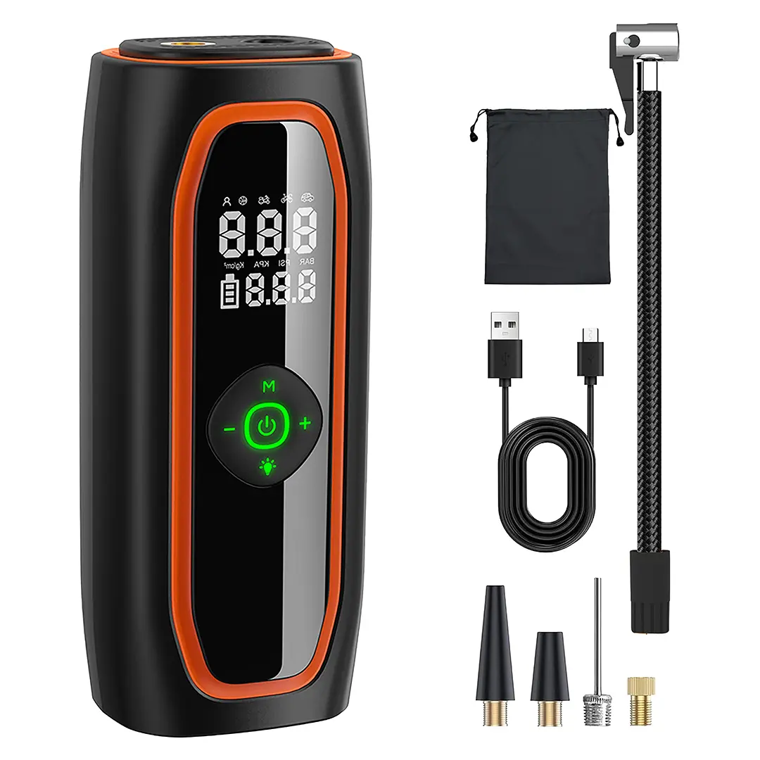 Porodo Voltair Car Tire Inflator with Real-time Pressure Display - Black 2 Porodo Voltair Car Tire Inflator with Real-time Pressure Display - Black - Image 2
