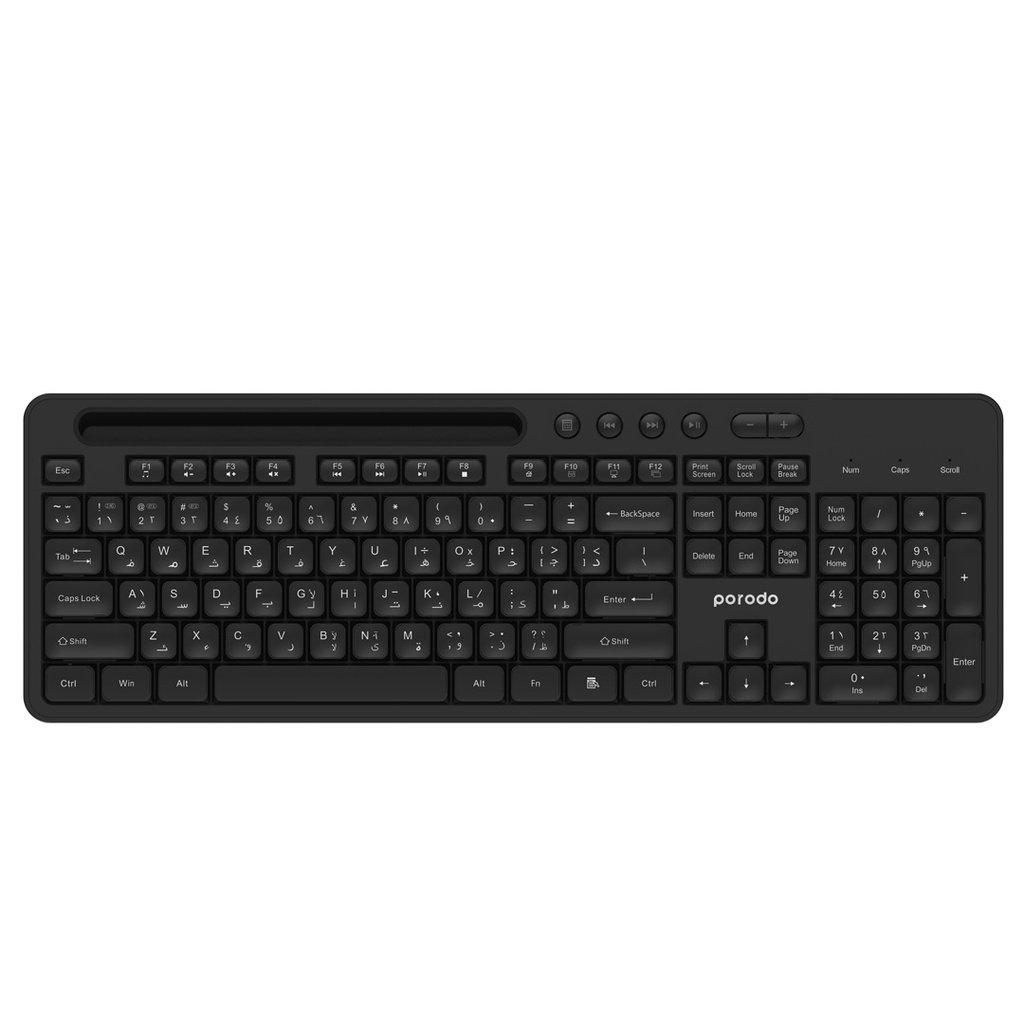 Porodo Wireless 2.4G+BT Keyboard with Pen/Phone Tray and Mouse 3 Porodo Wireless 2.4G+BT Keyboard with Pen/Phone Tray and Mouse - Image 3