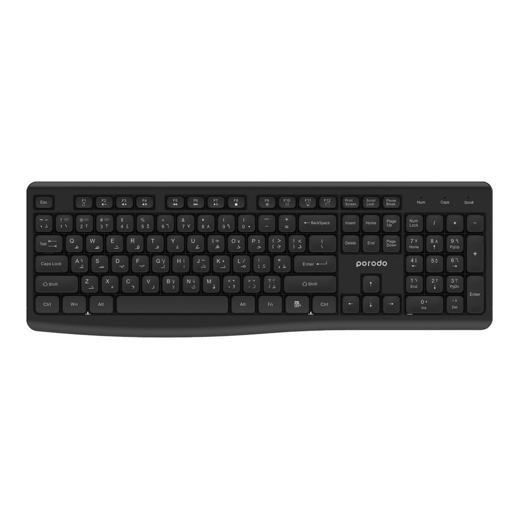 Porodo Wireless 2.4G+BT Keyboard with Mouse 4 Porodo Wireless 2.4G+BT Keyboard with Mouse - Image 4