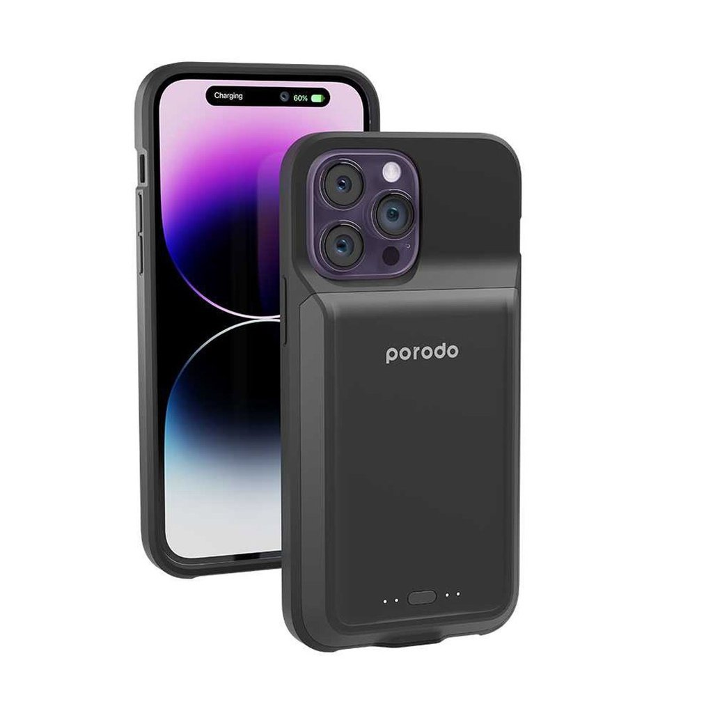 Porodo Wireless Charging Battery Case 5000mAh for iPhone 14 Pro Max 2 Porodo Wireless Charging Battery Case 5000mAh for iPhone 14 Pro Max - Image 2