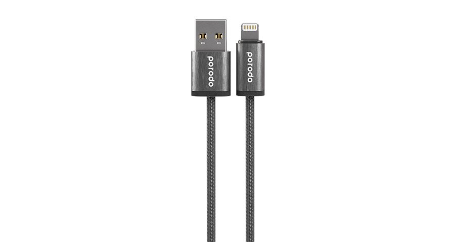 Porodo Woven Braided USB-A to Lightning Cable 1 Porodo Woven Braided USB-A to Lightning Cable