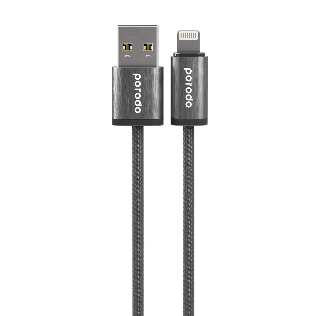 Porodo Woven Braided USB-A to Lightning Cable 2 Porodo Woven Braided USB-A to Lightning Cable - Image 2