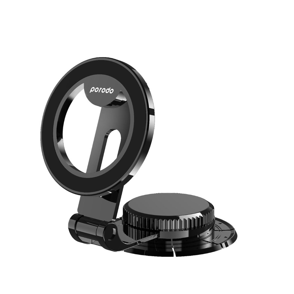Porodo Zinc Alloy Magsafe Dash Mount 360° Rotating Base - Black 1 Porodo Zinc Alloy Magsafe Dash Mount 360° Rotating Base - Black