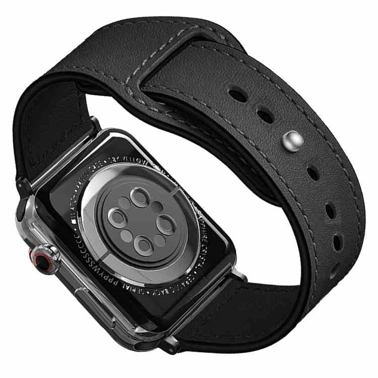 Porodo iGuard Leather Loop Watch Band For Apple Watch 42/44/45mm 3 Porodo iGuard Leather Loop Watch Band For Apple Watch 42/44/45mm - Image 3