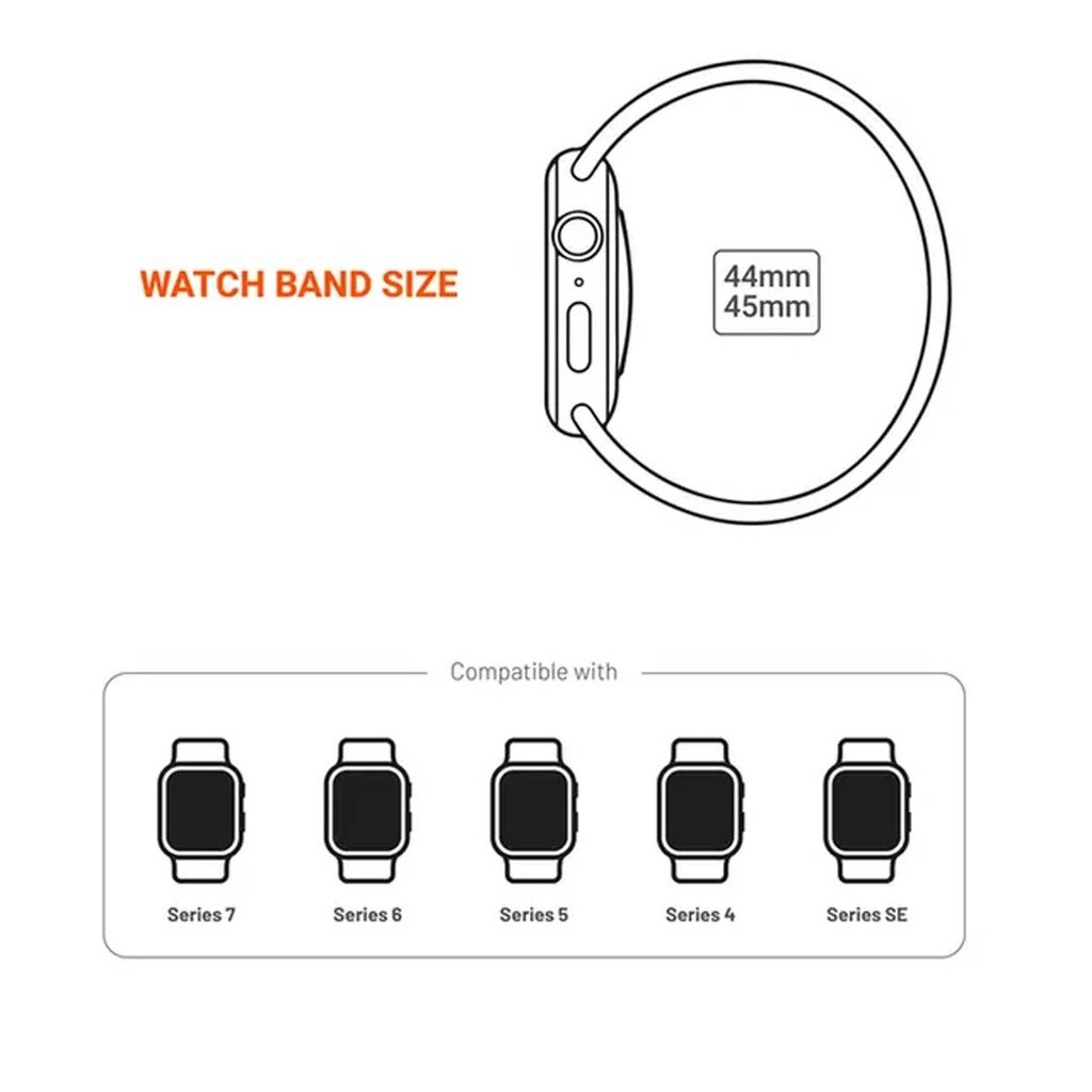 Porodo iGuard Leather Loop Watch Band For Apple Watch 42/44/45mm 6 Porodo iGuard Leather Loop Watch Band For Apple Watch 42/44/45mm - Image 6