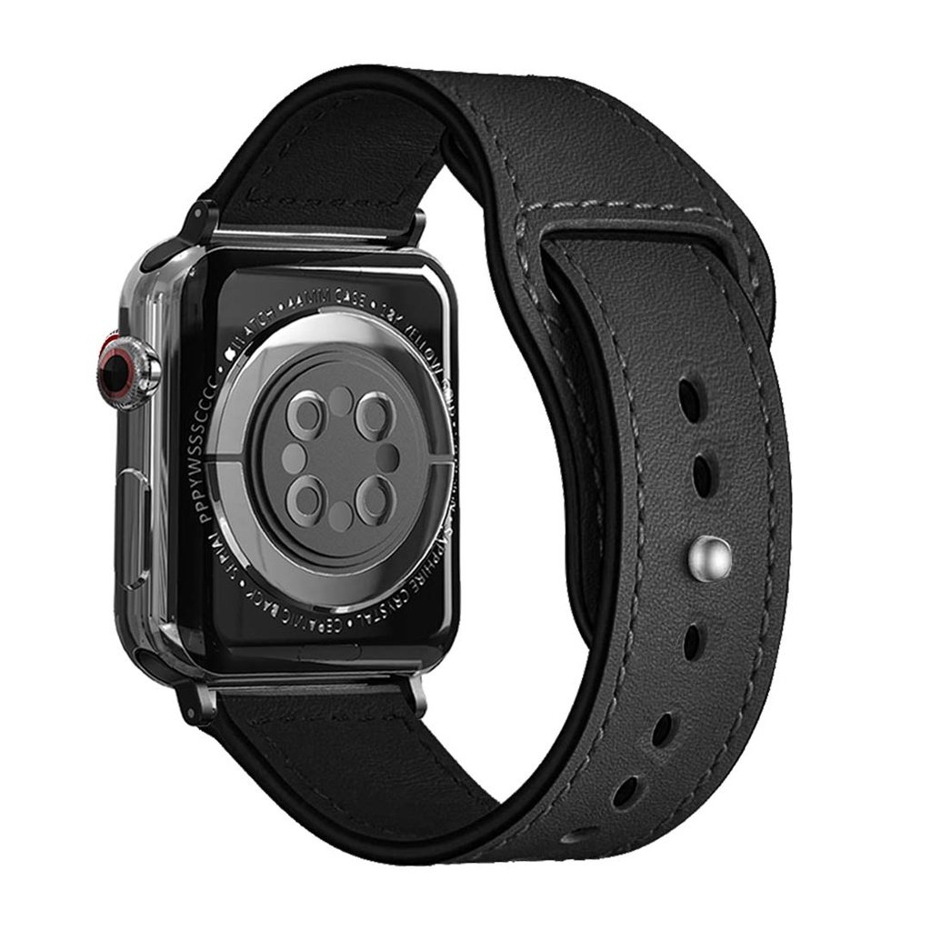 Porodo iGuard Leather Loop Watch Band For Apple Watch 42/44/45mm 2 Porodo iGuard Leather Loop Watch Band For Apple Watch 42/44/45mm - Image 2